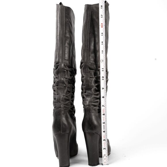 John Galliano Tall Leather Boots sz 37 - Picture 11 of 14